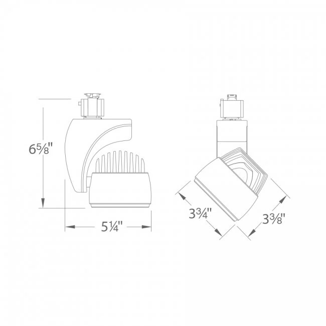 Reflex LED Adjustable Track Head