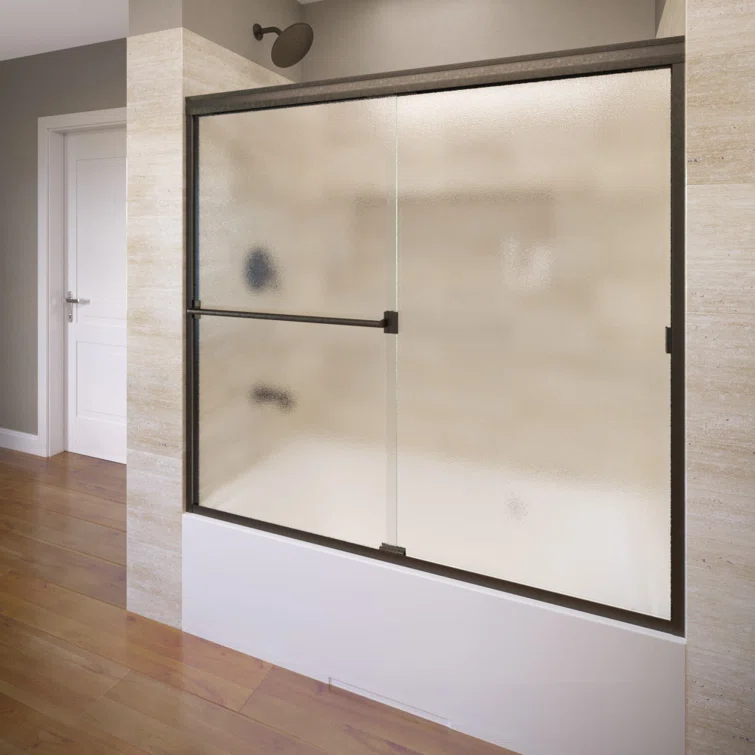 Classic 56" W x 57" H Bypass Frameless Tub Door