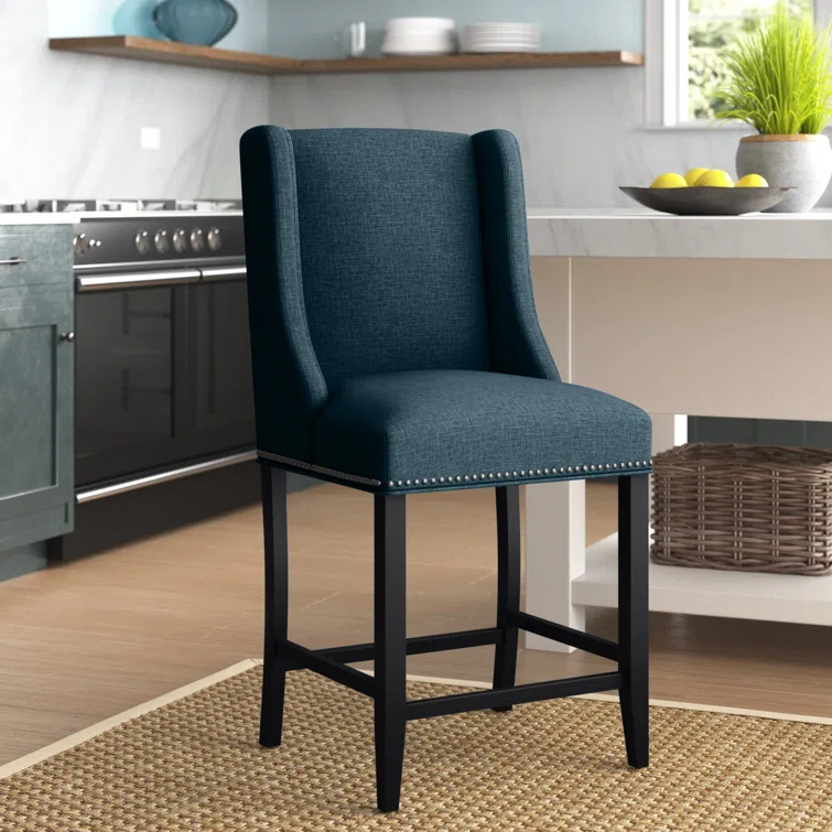 Modway Baron Upholstered Fabric Bar Stool