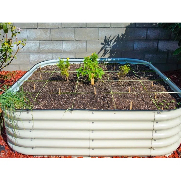 17" Tall 9 In 1 Modular Metal Outdoor Raised Garden Bed