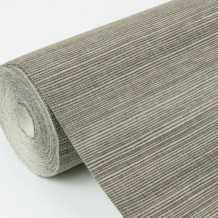 Caihon Dark Green Sisal Grasscloth Wallpaper Roll