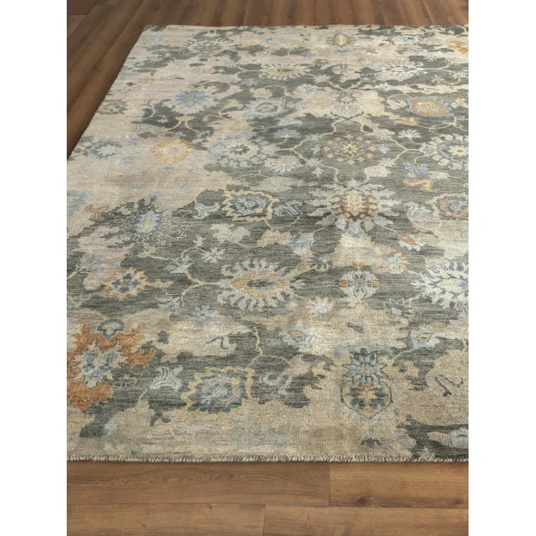 EXQUISITE RUGS Essex Wool Damask Indoor Rug