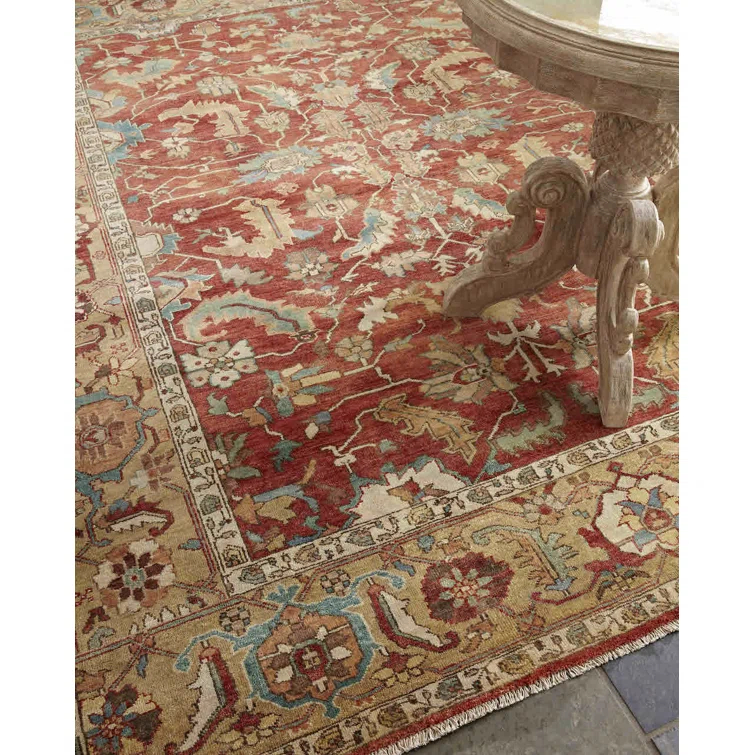 Antique Weave Serapi Wool Oriental Rug