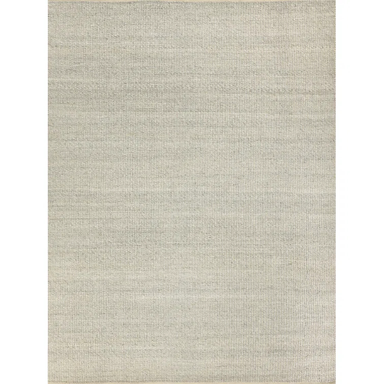 Hesse Hand-Loomed Polyester/Cotton Light Silver Area Rug