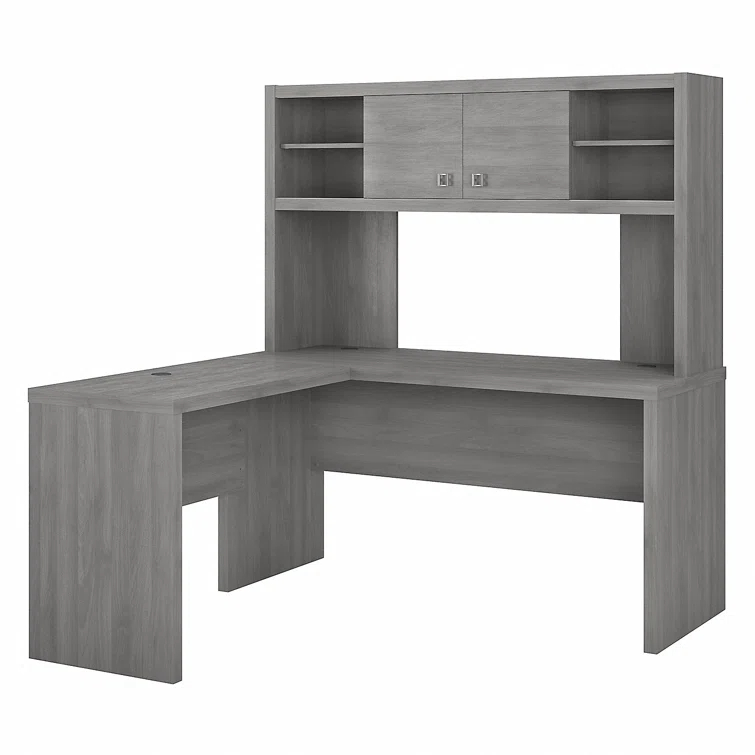 Echo 2-Piece L-Shape Computer Desk Office Set with Hutch
