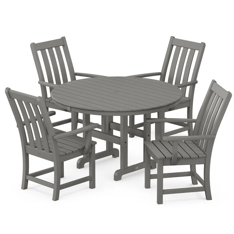 Vineyard 5-Piece Round Farmhouse Dining Set