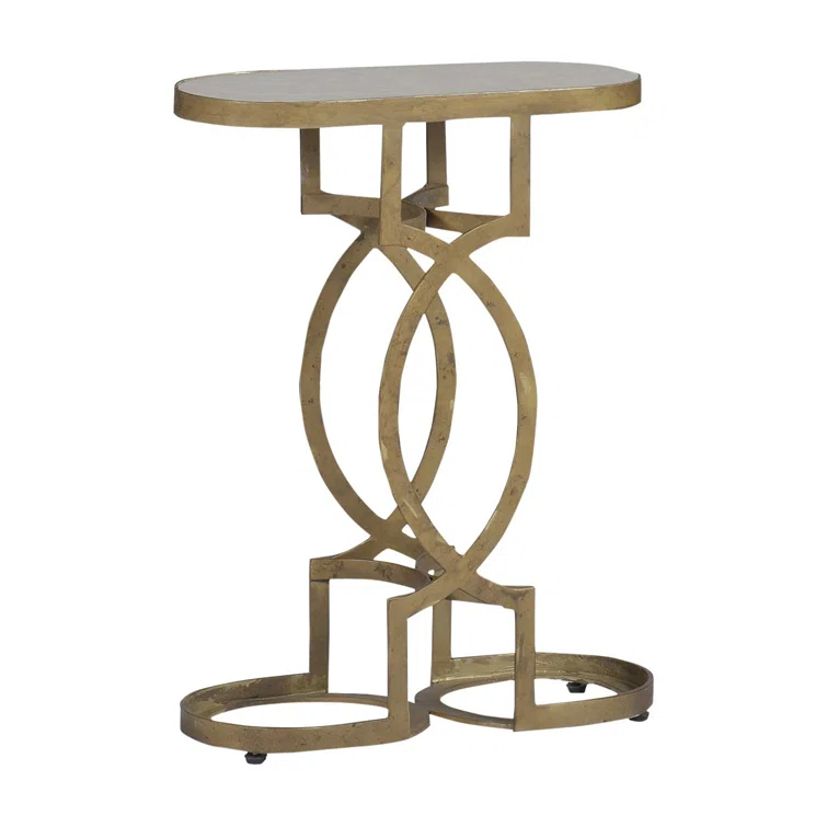 Gabby Natasha Mirrored Glass Top End Table