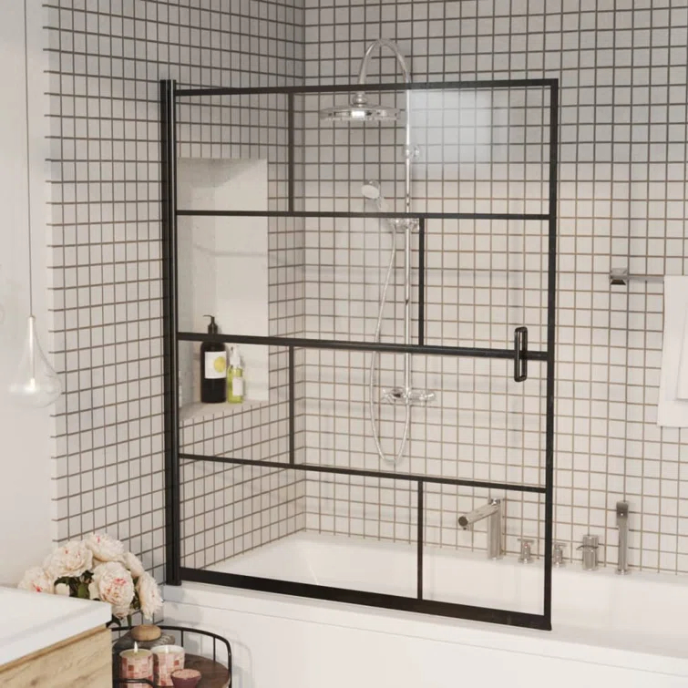 45.7'' W 55.1'' H Framed Rectangle Shower Enclosure