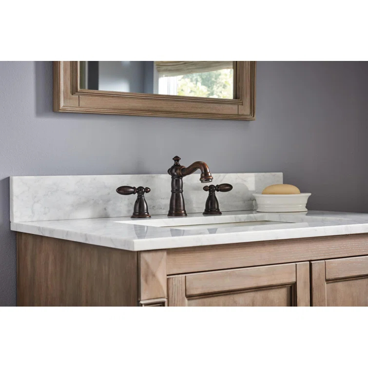 Victorian Widespread Bathroom Faucet with Drain Assembly