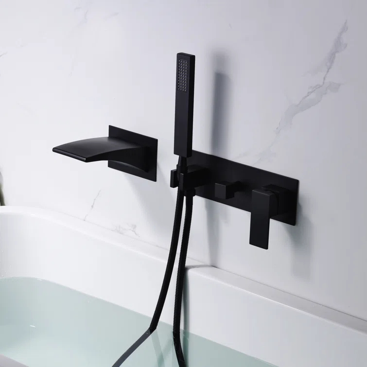 1 Handle Bathroom Waterfall Faucet with Diverter