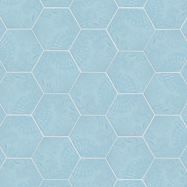 Gaudi Hex 9" x 10" Porcelain Patterned Wall & Floor Tile