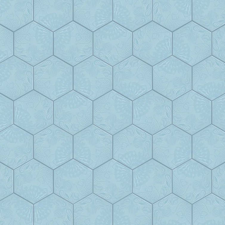 Gaudi Hex 9" x 10" Porcelain Patterned Wall & Floor Tile