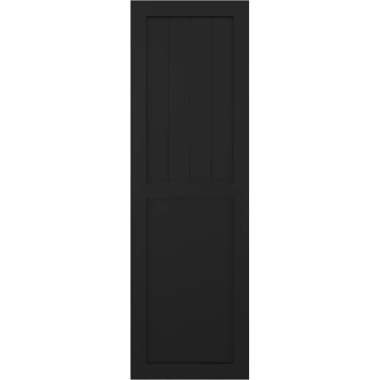 True Fit PVC Farmhouse/Flat Panel Combination Fixed Mount Shutters
