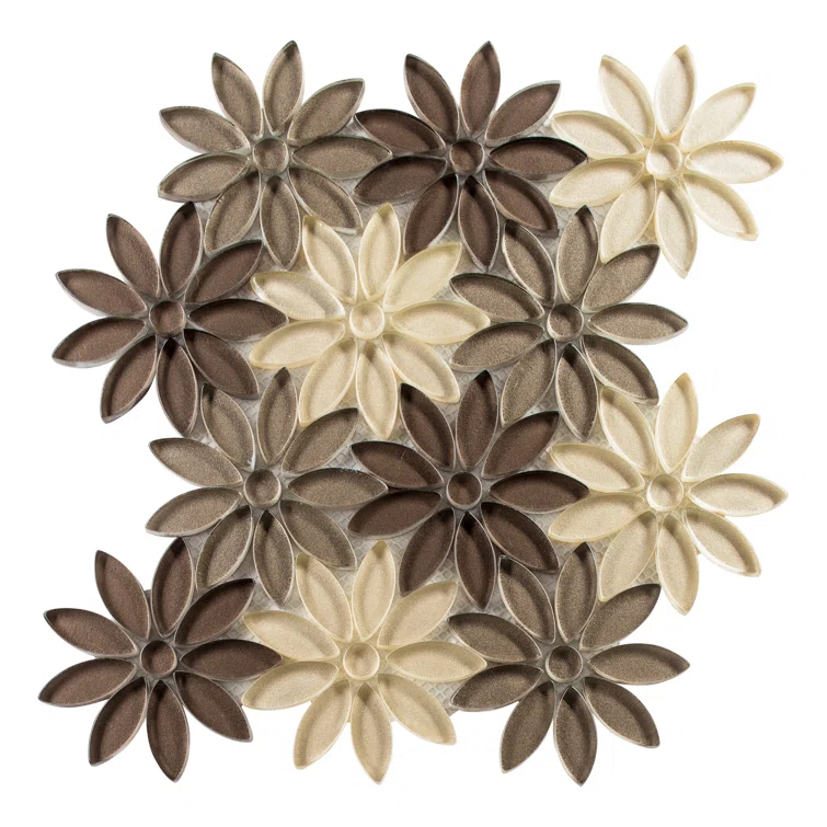 Fresh Novelty Flower Polished Natural Stones Wall & Floor Mosaic Tile