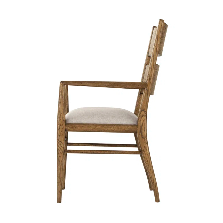 Nova 19.25'' H Upholstered Oak Armchair