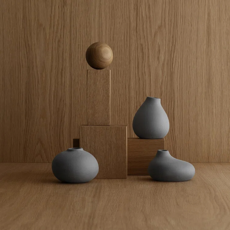 NONA Porcelain Table Mini Vase 3 Piece Set