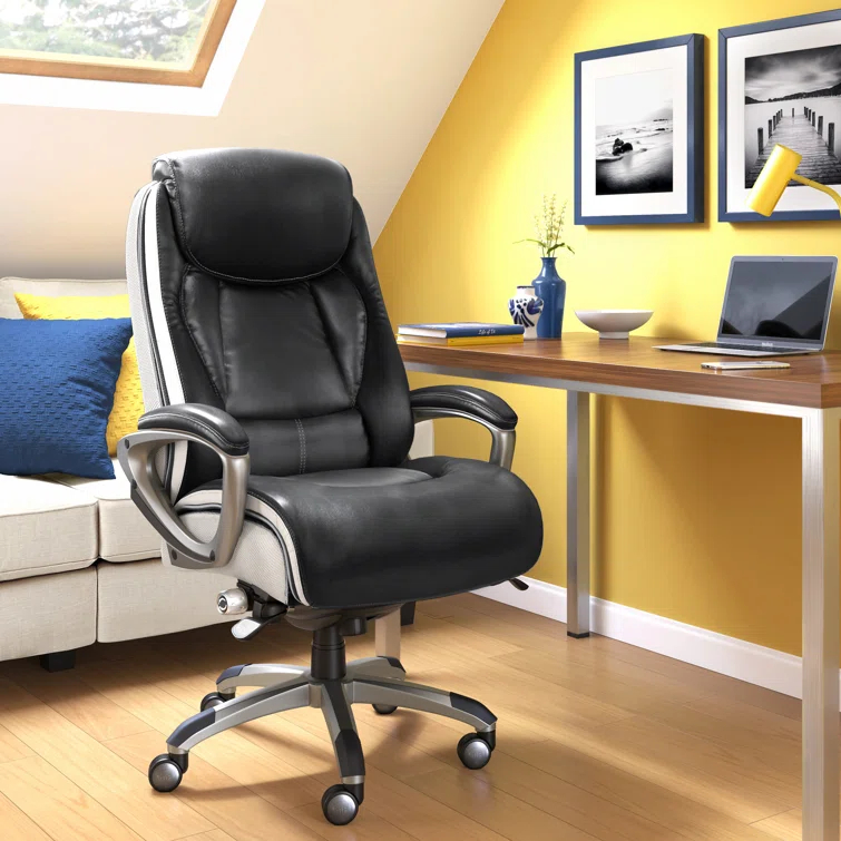 Serta Lautner Executive Office Chair, SmartLayers and ComfortCoils Technology, Adjustable Lumbar