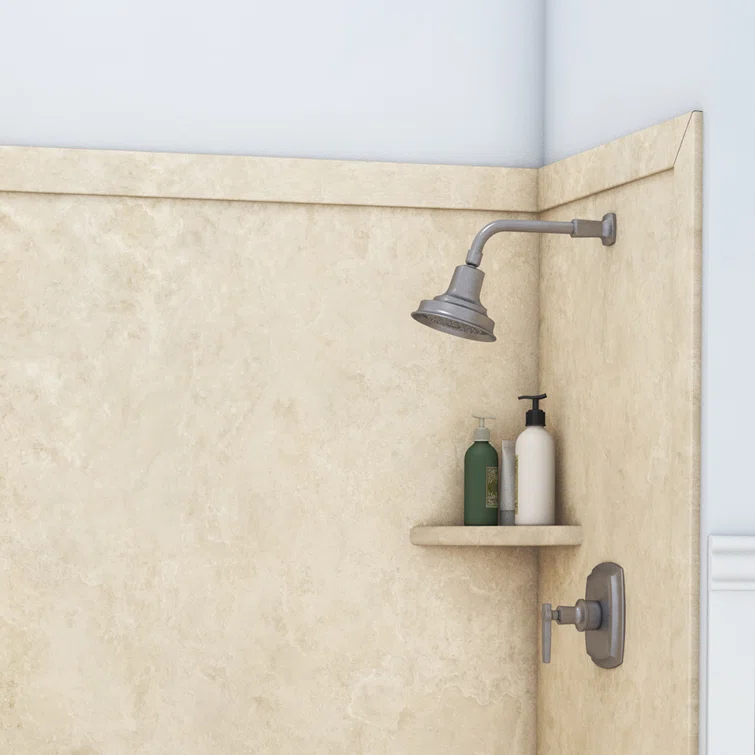 FlexStone Royale 60"W x 36"D x 80"H Alcove Bathtub/Shower Surround