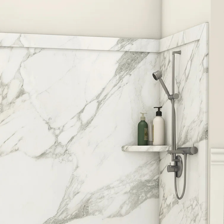 FlexStone Elite 60"W x 32"D x 60"H Alcove Bathtub Surround