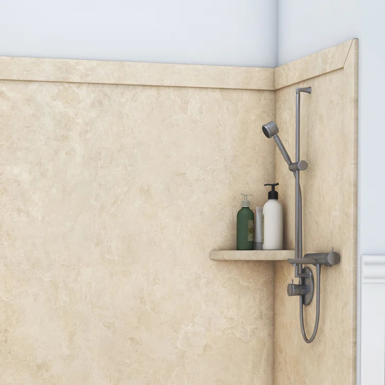 FlexStone Elite 60"W x 32"D x 60"H Alcove Bathtub Surround