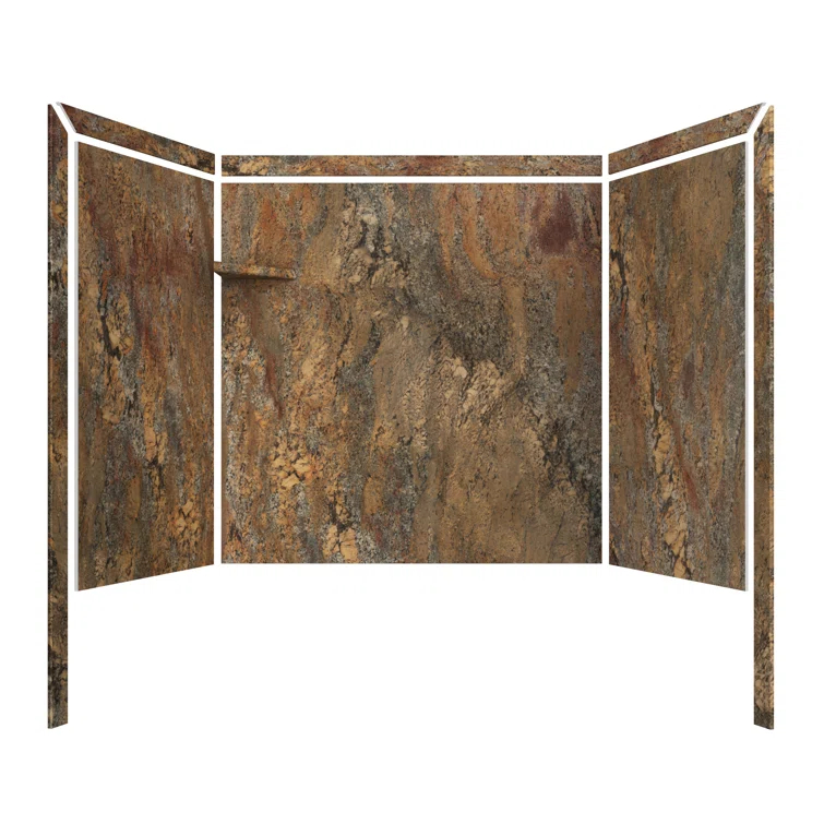 FlexStone Elite 60"W x 32"D x 60"H Alcove Bathtub Surround