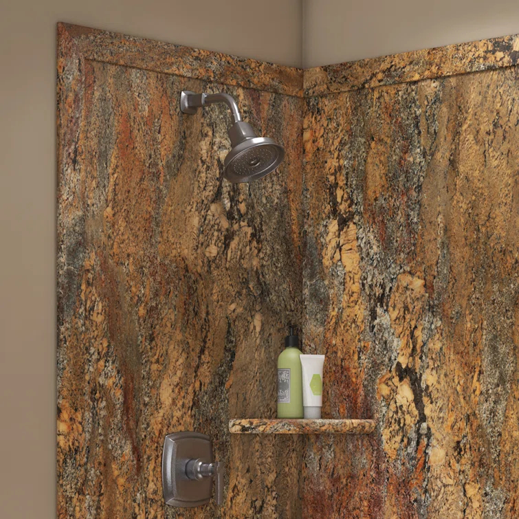 FlexStone Elegance 2-Panel 48"W x 36"D x 80"H Corner Shower Surround