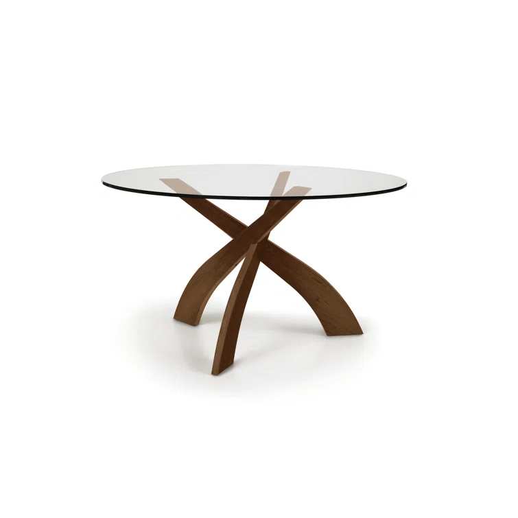 Entwine Round Glass Top Table