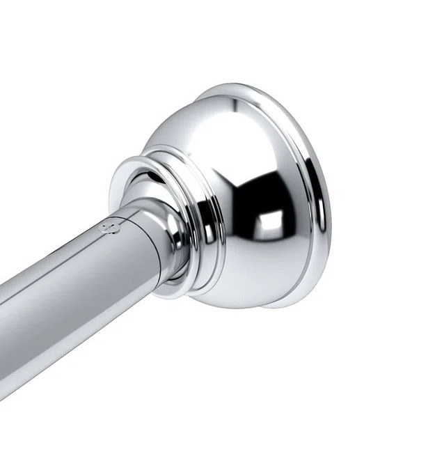 Hotel Comfort 42"- 72" Expandable Curved Shower Curtain Rod | Stainless Steel Shower Rod