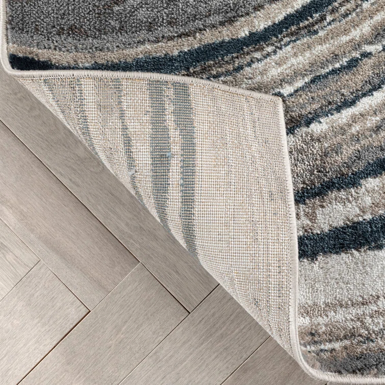 Chimene Stella Modern Abstract Striped Gray Rug