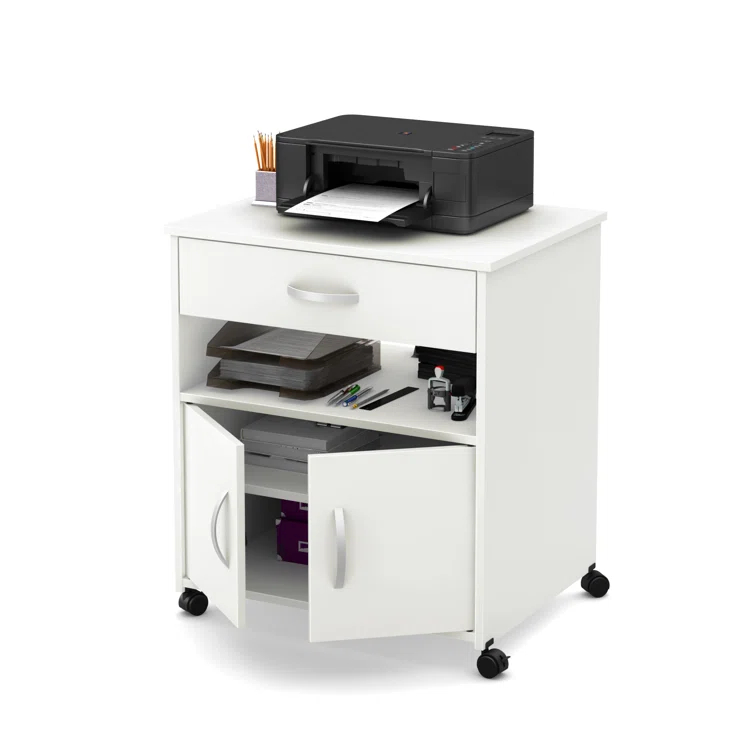 Axess 29.13'' H x 23'' W 1 Printer Stand with Wheels