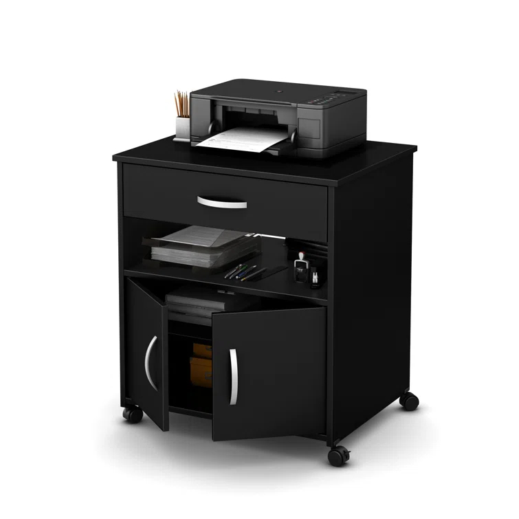 Axess 29.13'' H x 23'' W 1 Printer Stand with Wheels