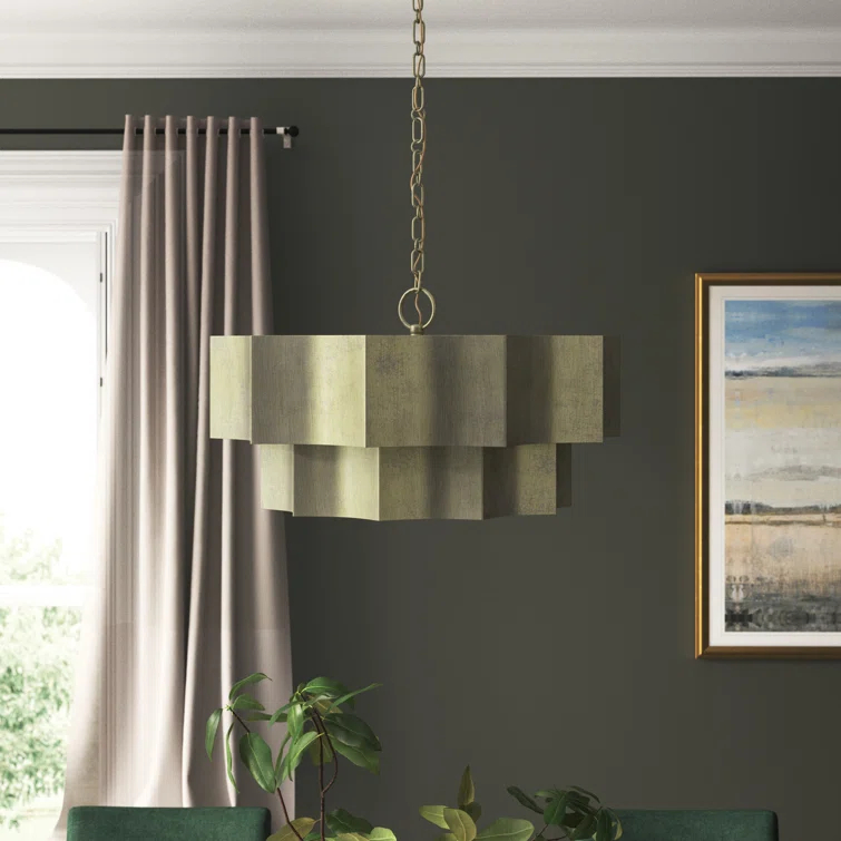 Carney 6 Light Metal Dimmable Tiered Chandelier