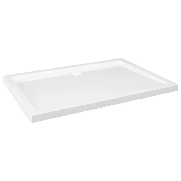 vidaXL Shower Base Tray, Non-slip Bathroom Shower Pan, Reinforced ABS