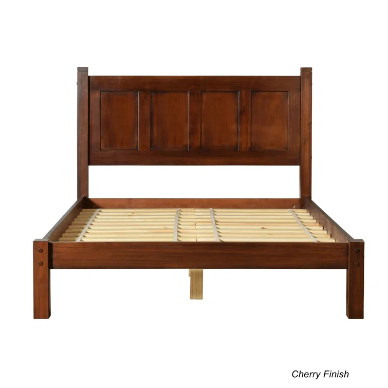 Shaker Solid Wood Panel Bed