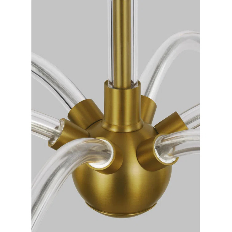 Elegant Hanover Classic 6-Light Chandelier in Burnished Brass