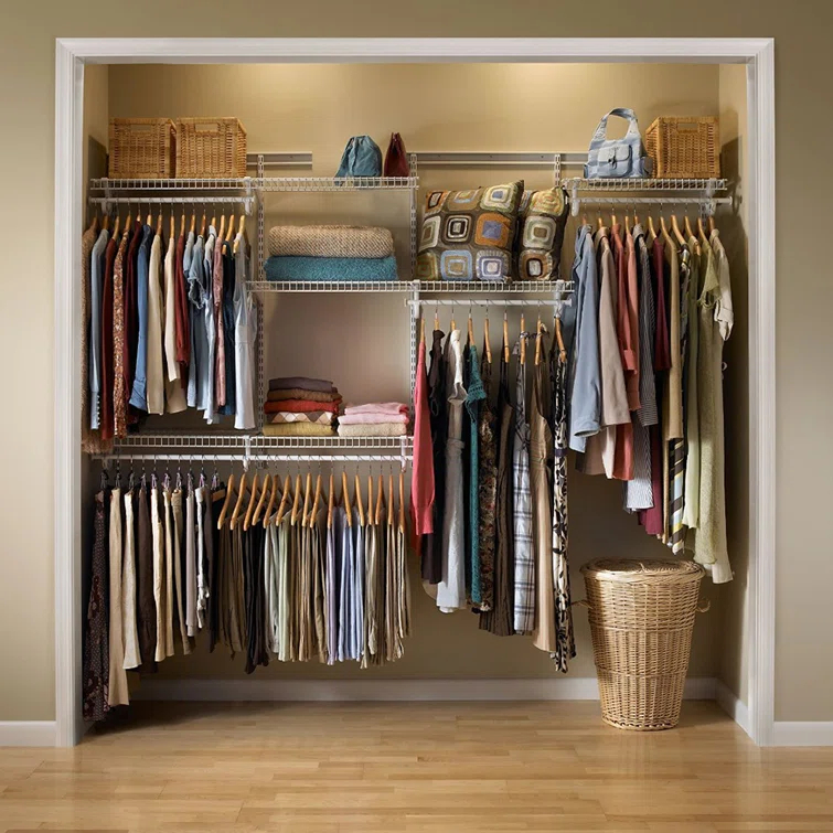 ShelfTrack 60" W - 96" W Closet System Starter Kit