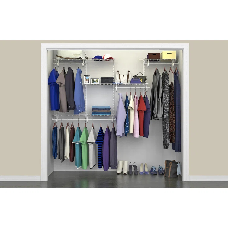 ShelfTrack 60" W - 96" W Closet System Starter Kit