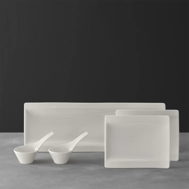 Villeroy & Boch Villeroy & Boch New Wave 5 Piece Antipasti Divided Serving Dish Set