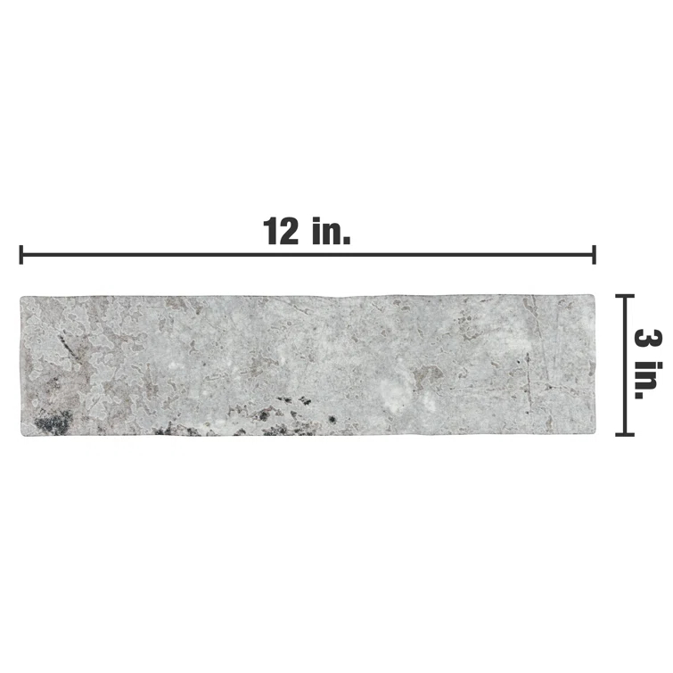 London 3" x 12" Porcelain Brick Look Subway Wall Tile