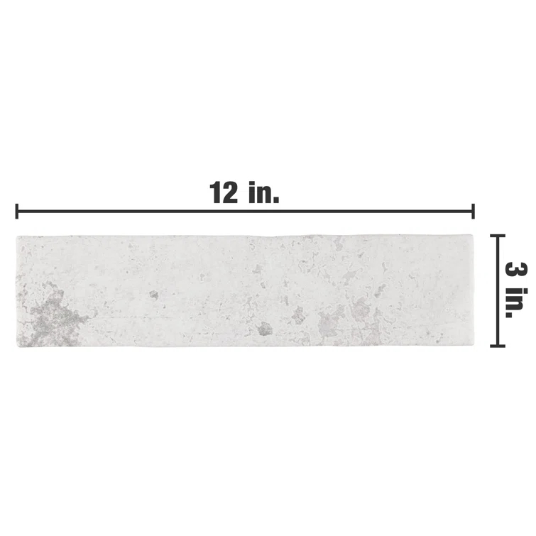 London 3" x 12" Porcelain Brick Look Subway Wall Tile