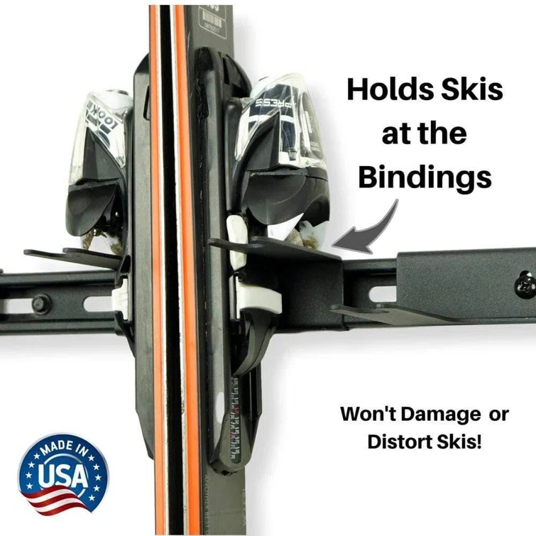 Cropper Steel Wall Mounted Adjustable Multi-Use Ski/Snowboard Rack