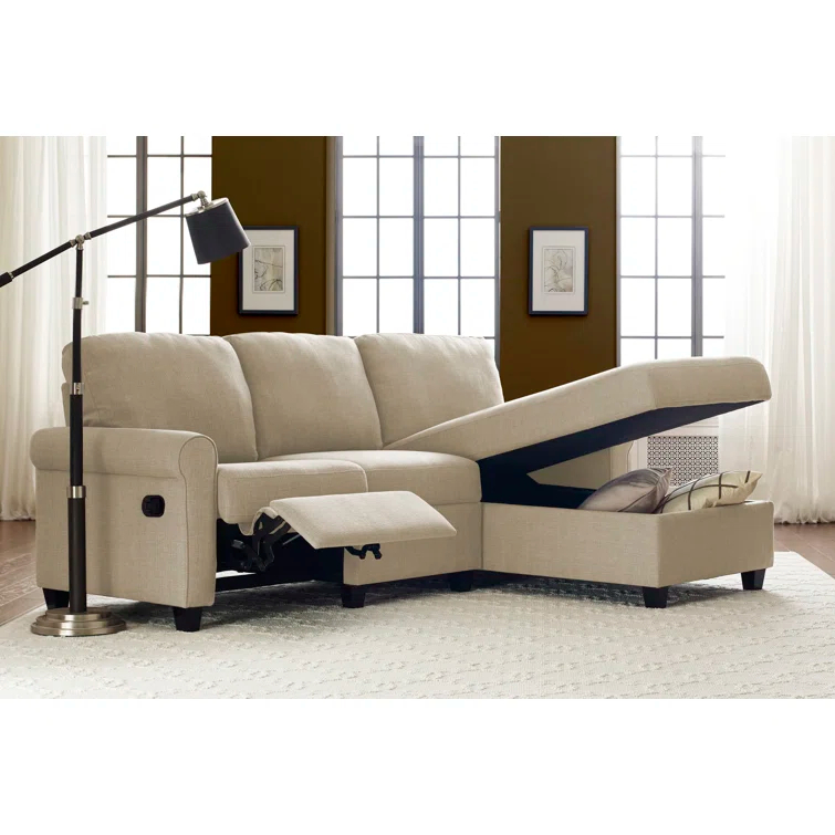 Serta Copenhagen Reclining Sectional Sofa with Storage Chaise