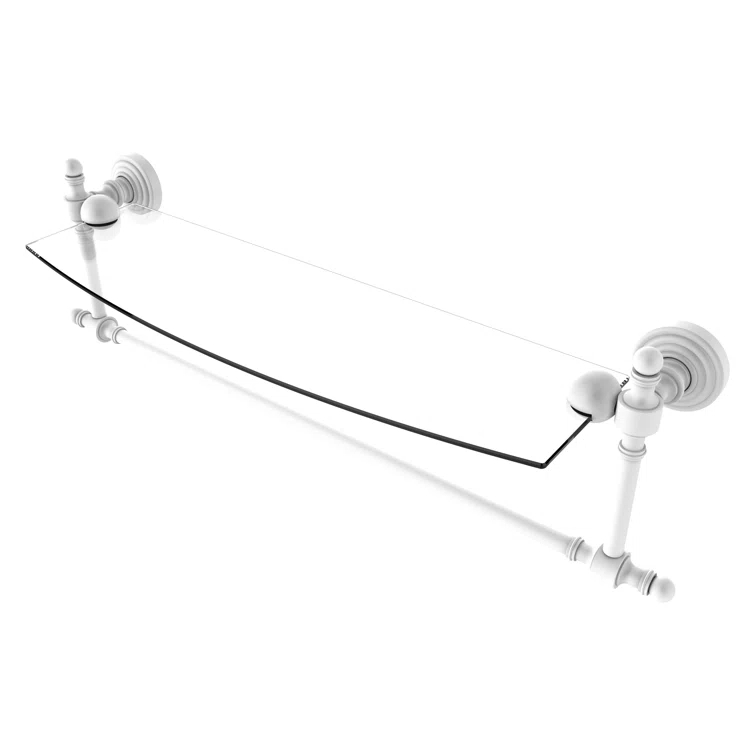 Retro Wave Bracket Shelf with Towel Bar