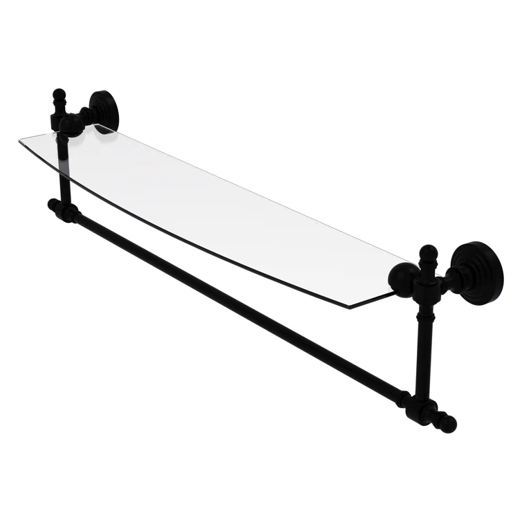 Retro Wave Bracket Shelf with Towel Bar