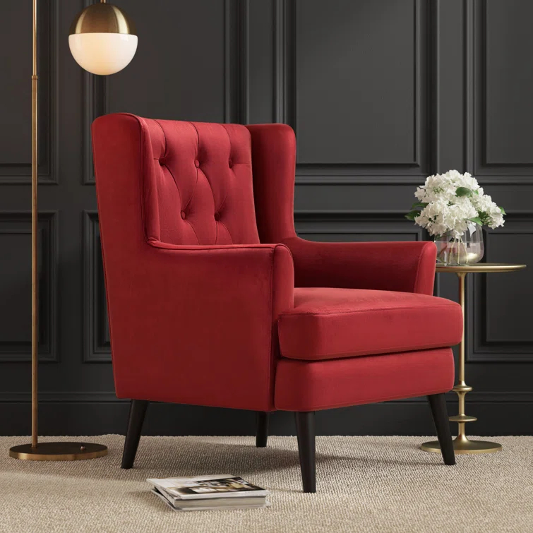 Elle Decor Celeste Tufted Velvet Accent Chair