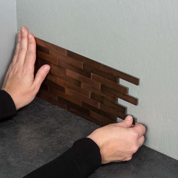 Aspect Peel & Stick Distressed Mini Metal 15 sq ft Kit