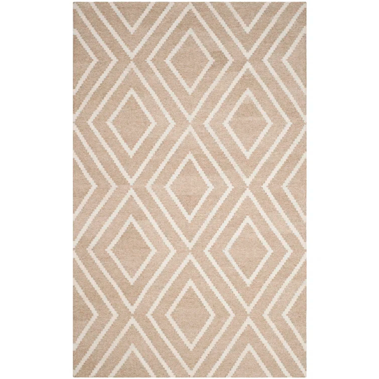 Whittlesey Hand Woven 80% Viscose, 20% Wool Geometric Rug