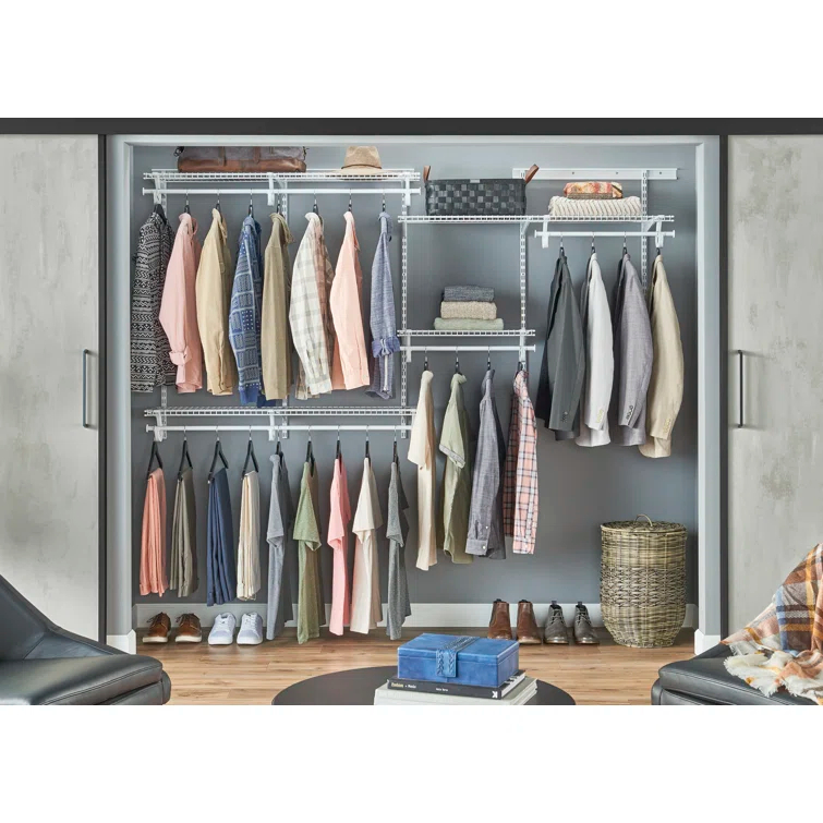 ShelfTrack 60" W - 96" W Closet System Starter Kit