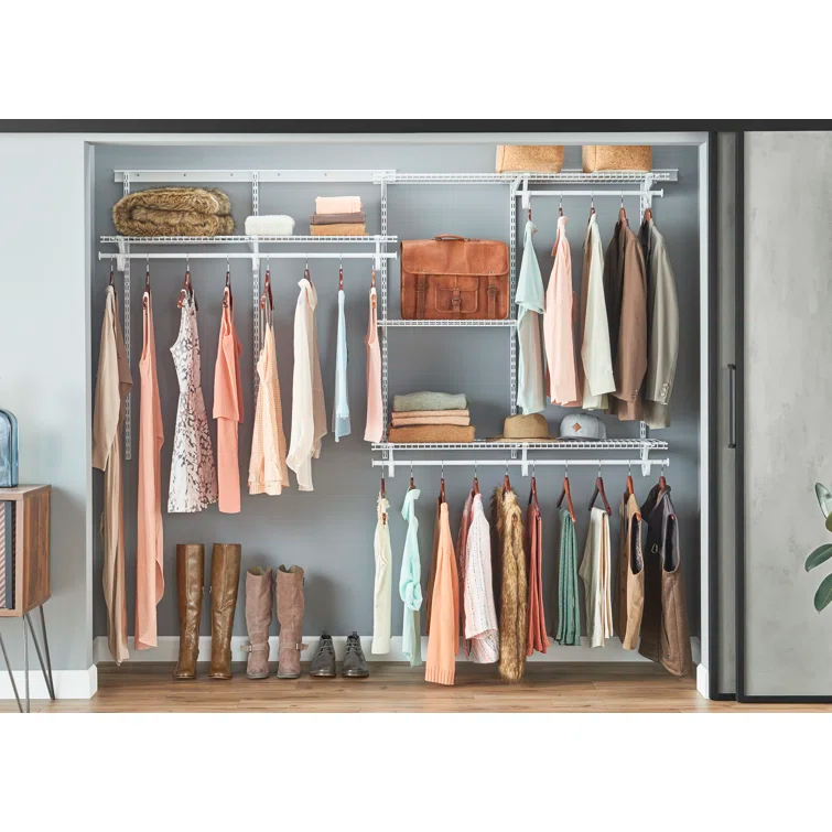 ShelfTrack 60" W - 96" W Closet System Starter Kit