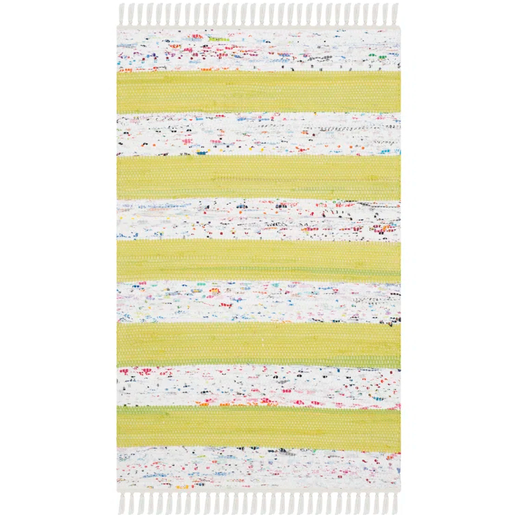 Yokum Hand Woven Cotton Striped Rug